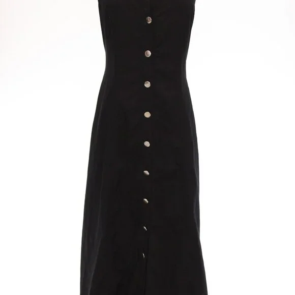 Proenza Rumbled Button Front Midi Dress Size 6 - Picture 7 of 12